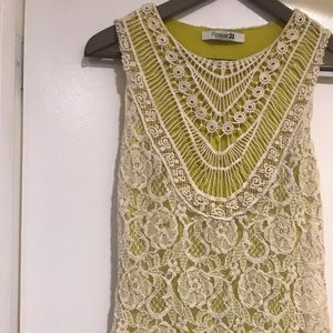 Lime Green + Knit Dress